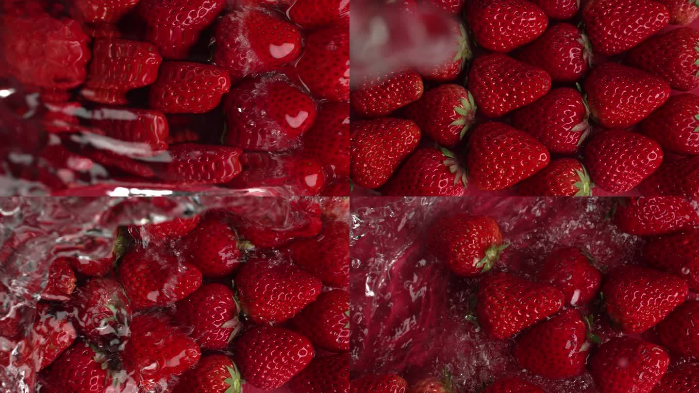 草莓泼水高速4k