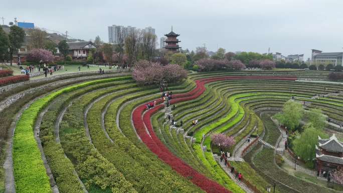 贵州大方县奢香古镇梯田