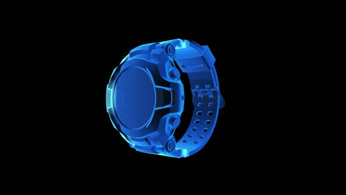 电子手表全息蓝色科技通道素材