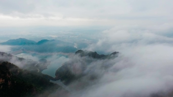 浙江台州天台山天台县神秀山林云雾云海风景