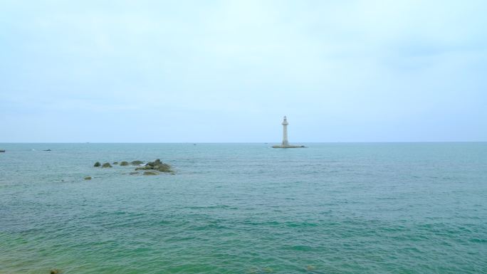 阴天 大海 海边 海景 灯塔