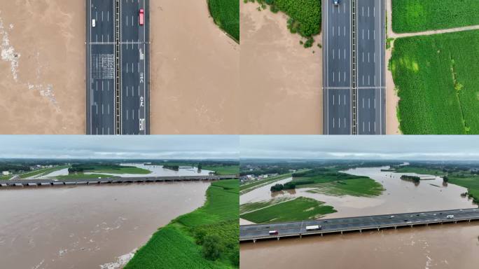 洪水威胁高速公路