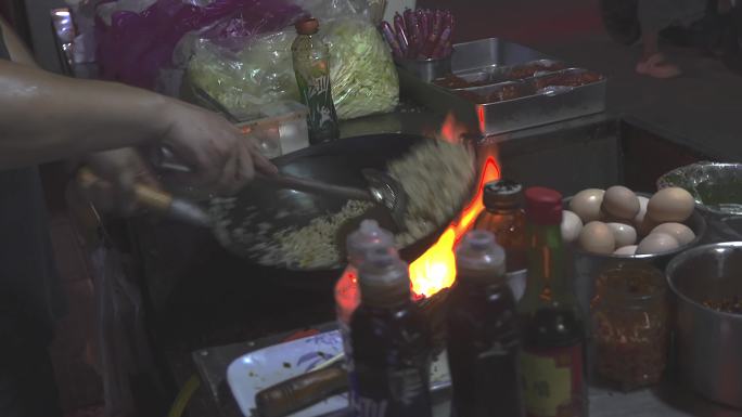 夜市街边快炒盒饭全过程