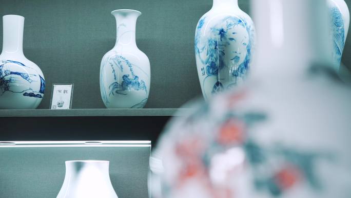 青花瓷瓷瓶收藏品装饰品