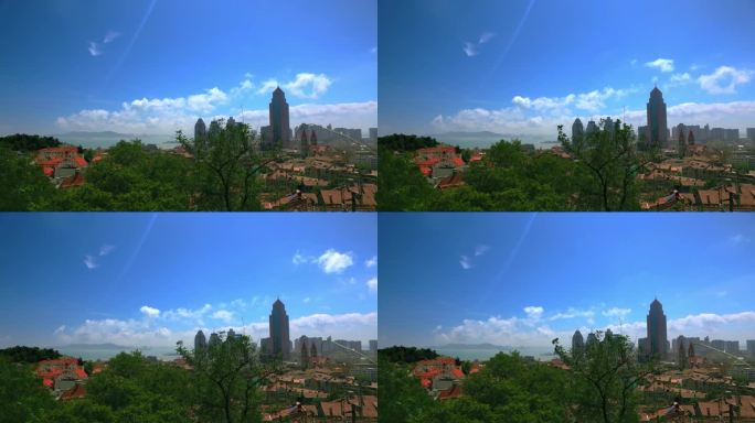 青岛观象山上看中山路延时