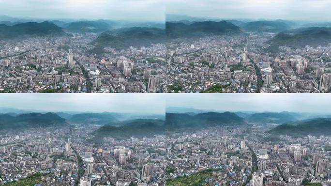 4K航拍湘西州吉首市城市全貌3