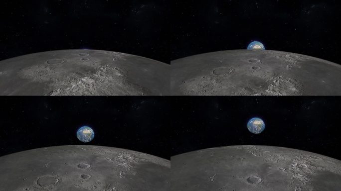 从太空看月球和地球
