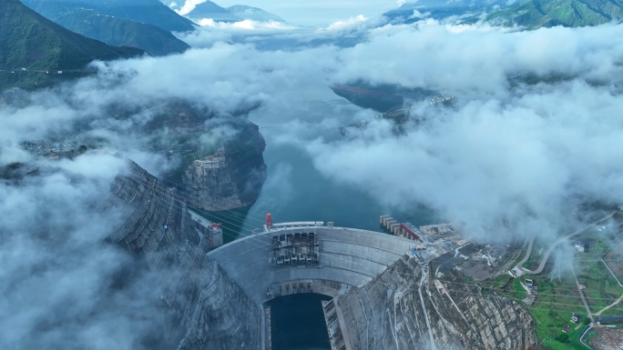 大国重器白鹤滩水电站壮美风景