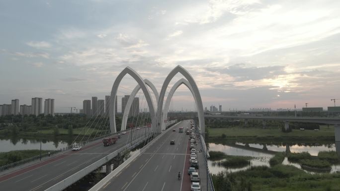 镐京大桥沣河生态湿地公园1
