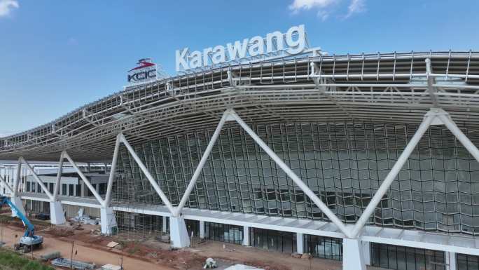印尼雅万高铁卡拉旺站，建设中的高铁站