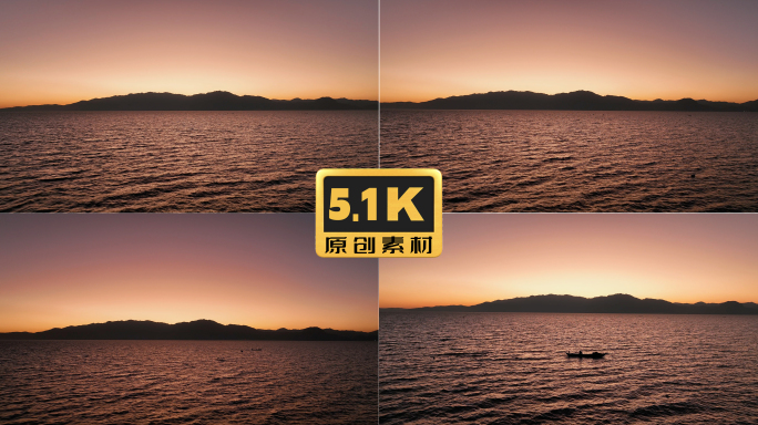 5K-黄昏光影下的渔船，澄江夕阳