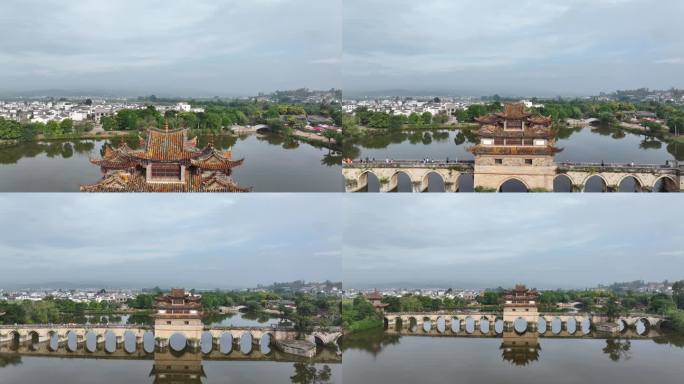 建水古桥双龙桥的美丽风貌