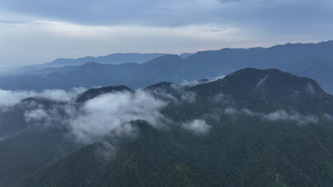 江西九江柘林湖庐山西海航拍云雾