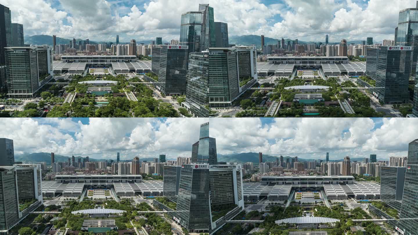 深圳航拍延时大景会展中心