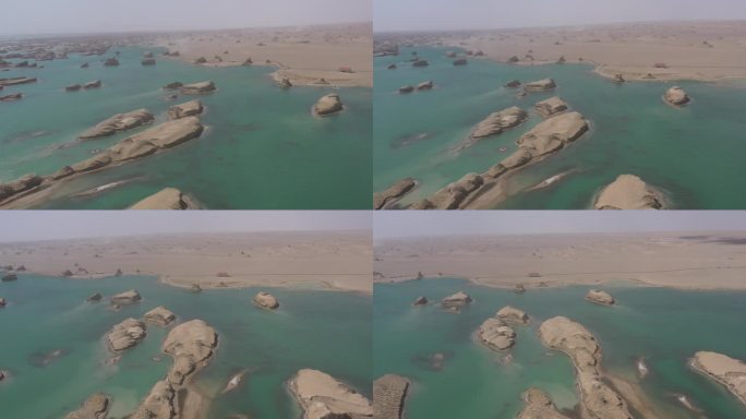 青海大柴旦水上雅丹