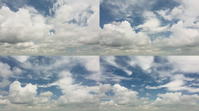 【4K】雨过天晴 云层散开 蓝天白云