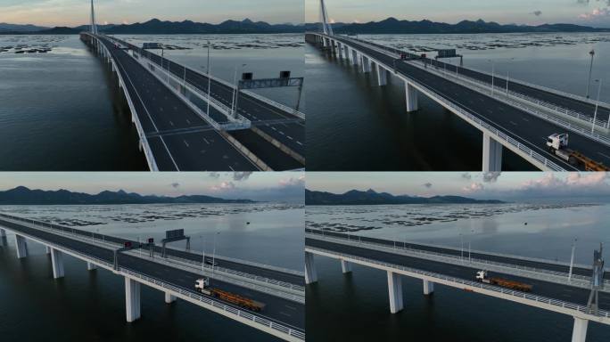 深圳湾大桥航拍4k视频