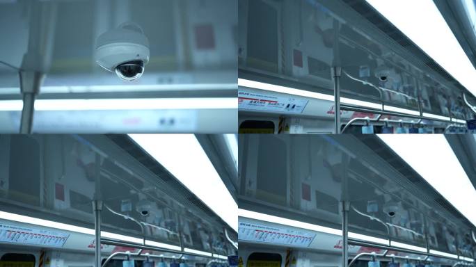 地铁内摄像头 监控 地铁车厢监控