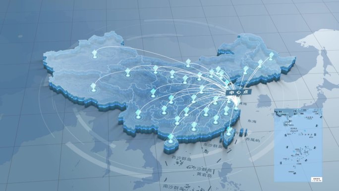 上海辐射全国蓝色科技地图