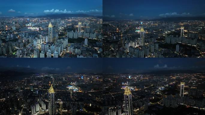 温州鹿城航拍夜景多角度城市宣传片