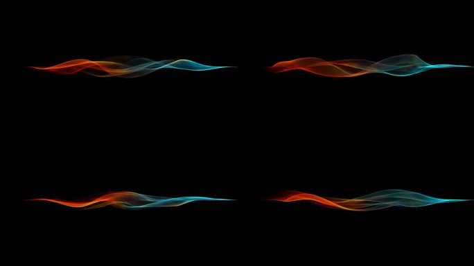 红蓝粒子飘带音波声波-无缝循环带透明通道