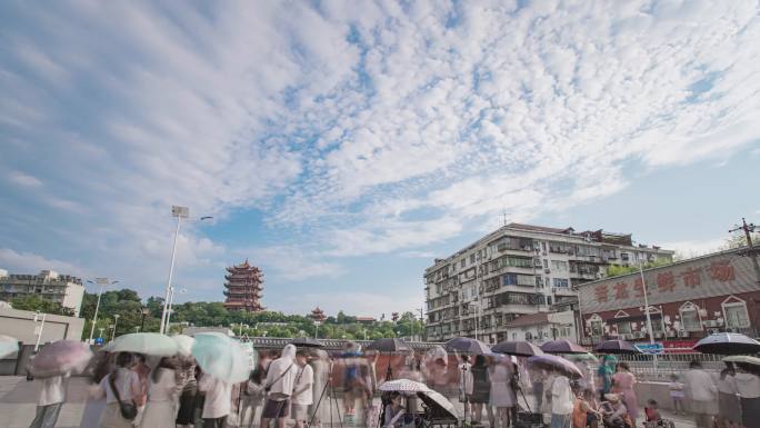 武汉地铁黄鹤楼江边范围移动延时