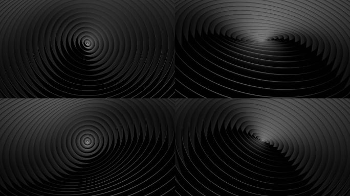 黑白单色圆环抽象运动背景