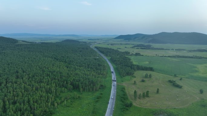 呼伦贝尔森林原野公路