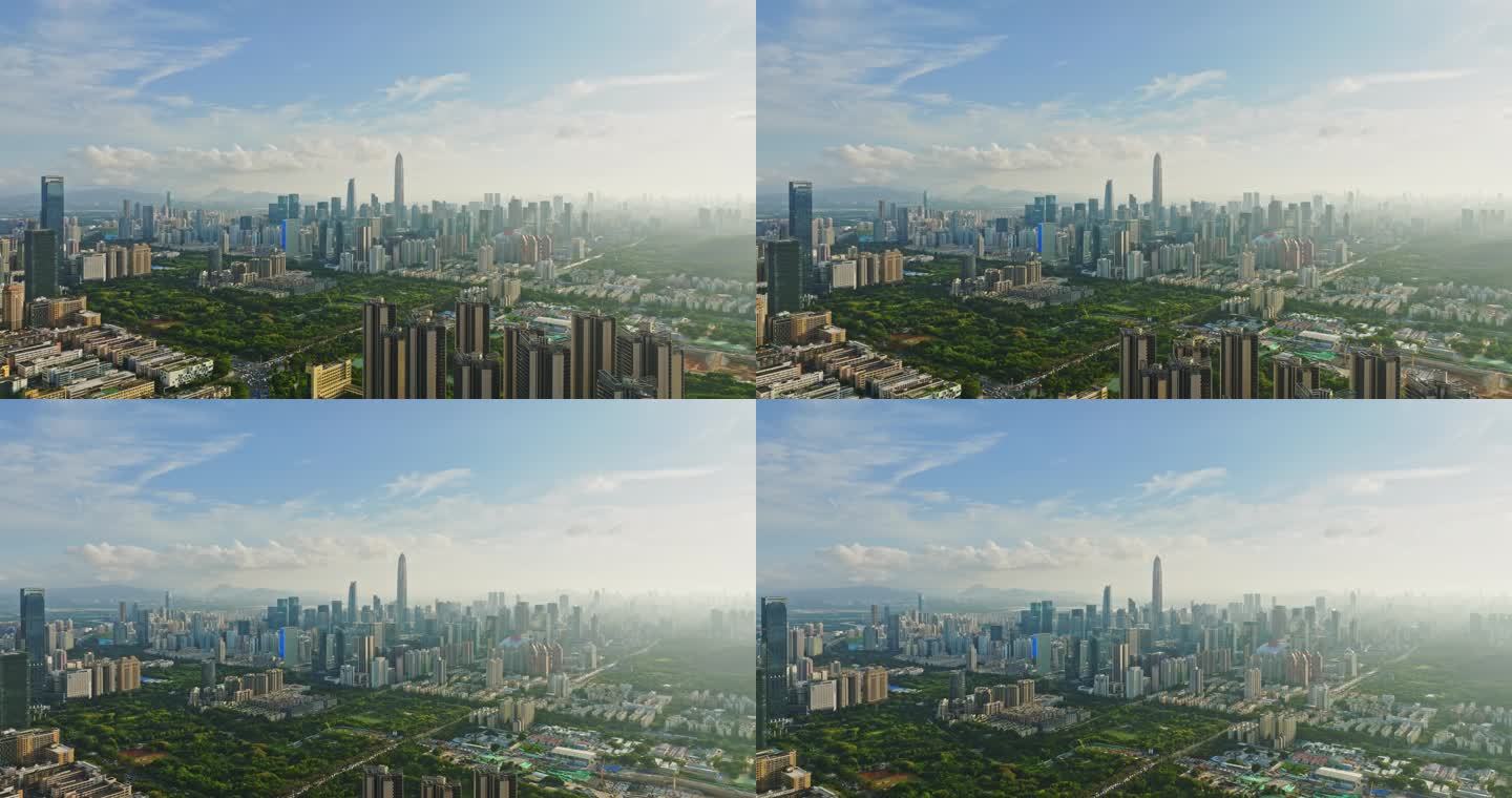 深圳城市建筑群大景航拍