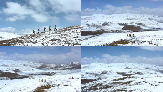 工程队登雪山