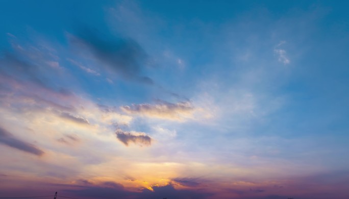 黄昏天空延时