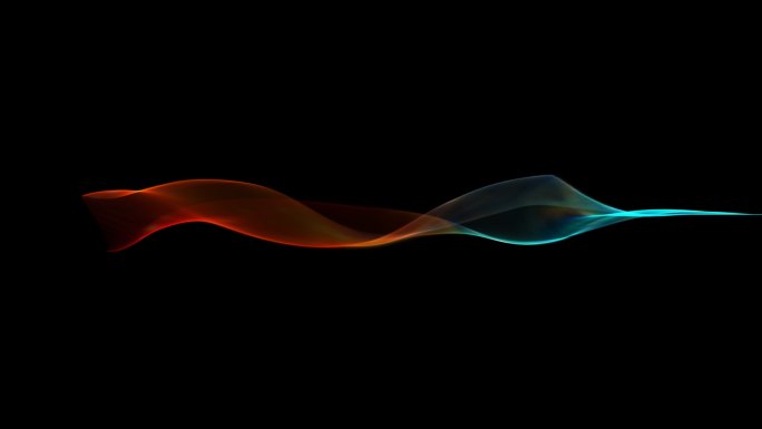 红蓝粒子飘带音波声波-无缝循环带透明通道