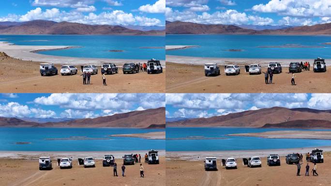 车队成功登顶羊湖最高处，走向羊湖感受成功