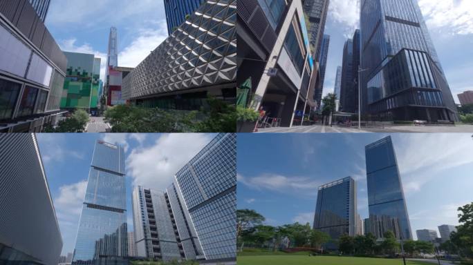 4K深圳城市办公大楼延时拍摄