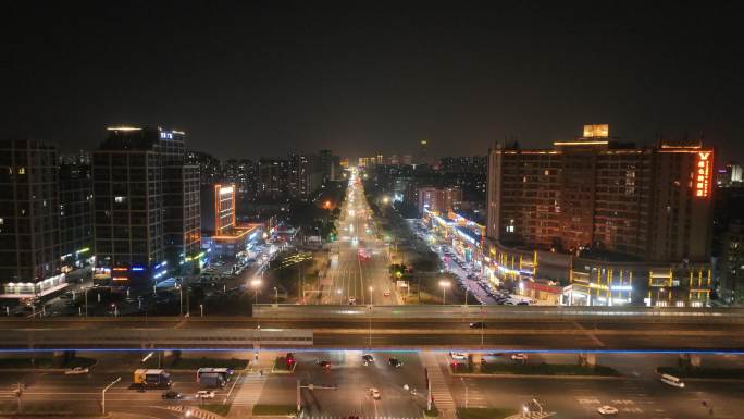 4K航拍苏州园区金鸡湖城市夜景