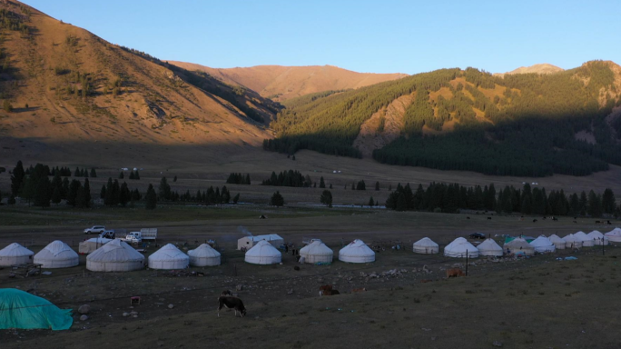 蒙古边境航拍4K高清素材