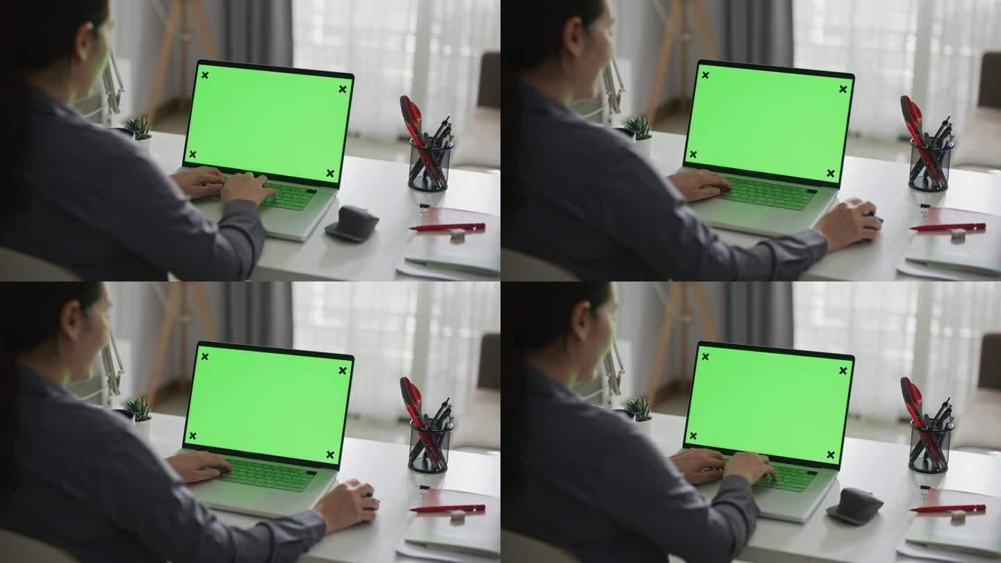 笔记本电脑上的色度键绿屏