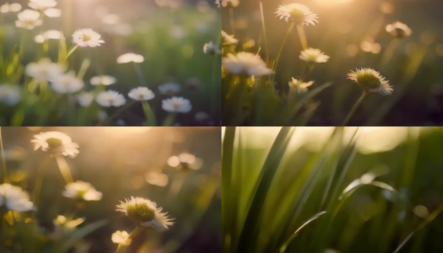 小草小花近景