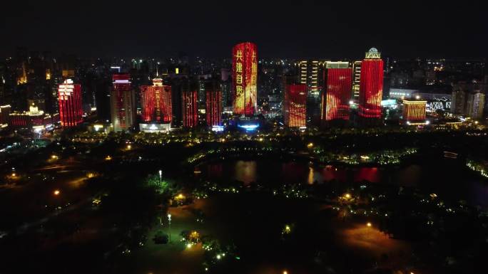 海南海口城市夜景