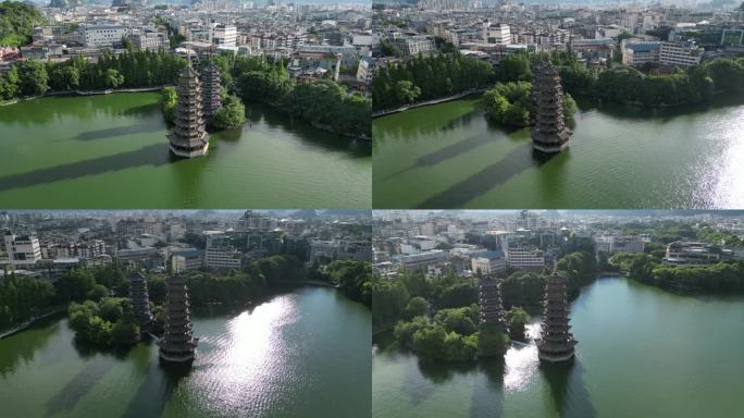 广西桂林地标日月双塔