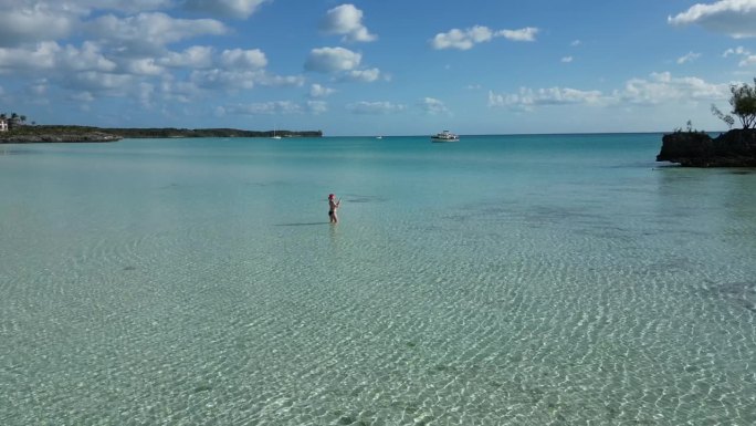 海岸线和加勒比海的鸟瞰图