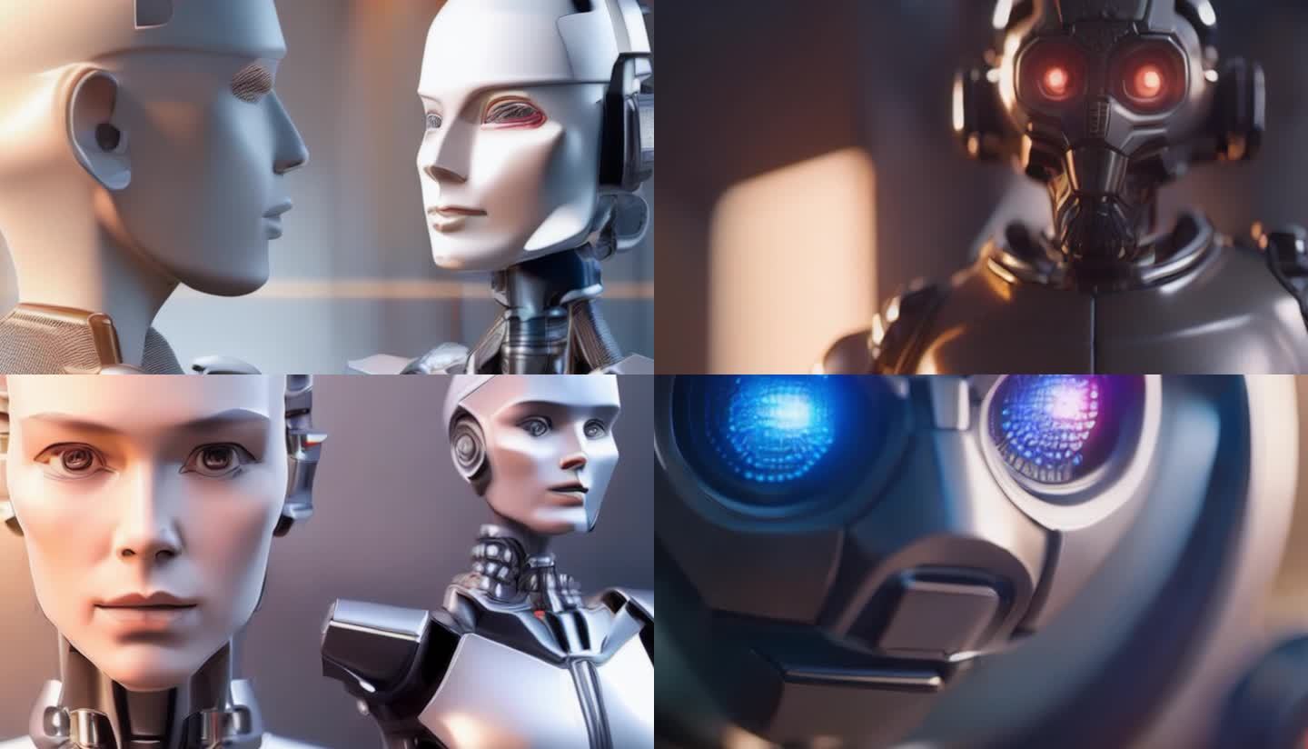 机器人 人脸机器人 未来ai智能机器人