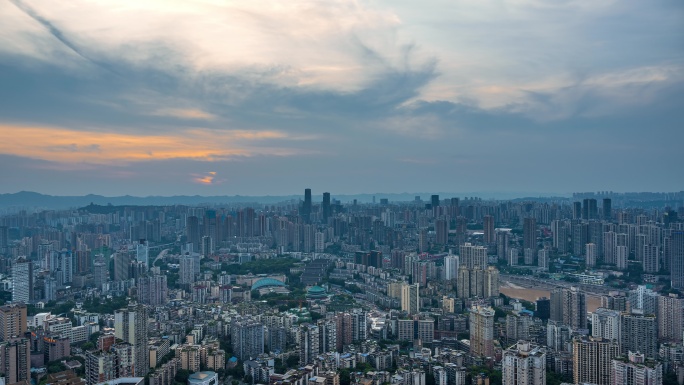 8K重庆渝中区城市日落夜景