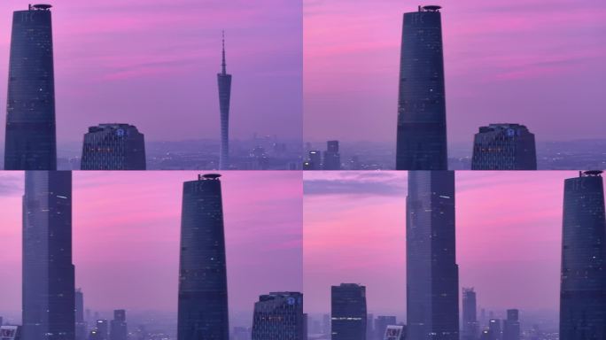 珠江新城日出朝霞