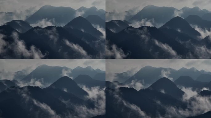 山中的晨雾宣传片向云端山峰