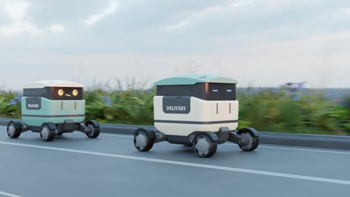 在不久的将来，送餐机器人可能会服务于家庭，递送时间的竞争。