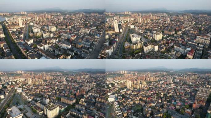 江西铅山县城市航拍