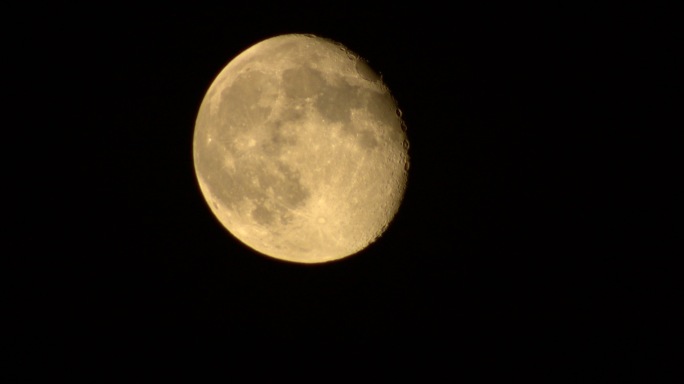 超级月亮巨型圆月 月升过程 延时摄影