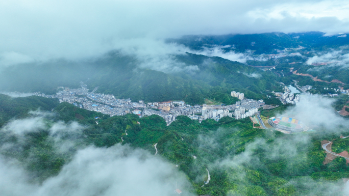 航拍金秀县大景