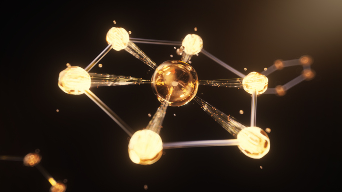 金色细胞DNA分子 视频素材